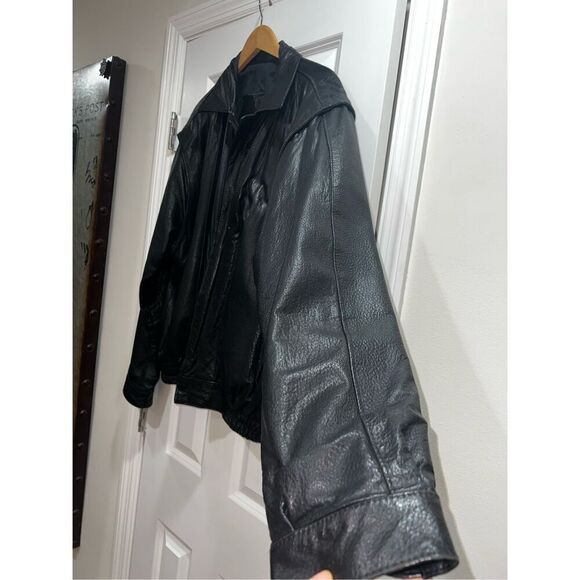 Black Leather Bomber size XL | excellent Condition| Soft leather - Picture 3 of 7